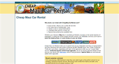Desktop Screenshot of cheapmauicarrental.com